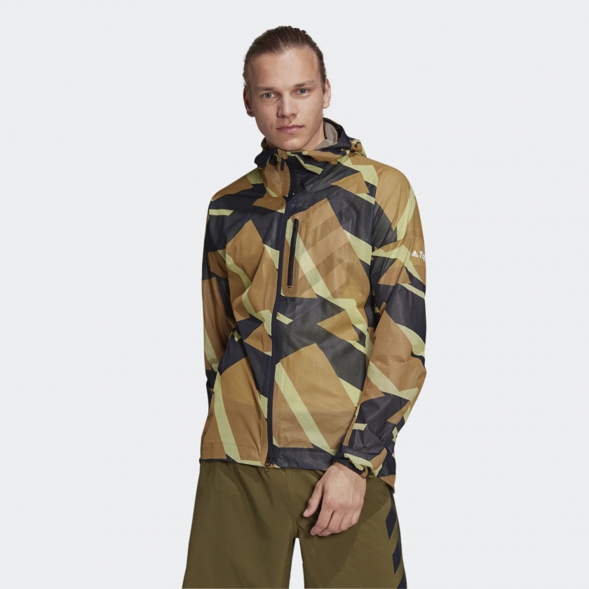 Adidas camo rain jacket best sale